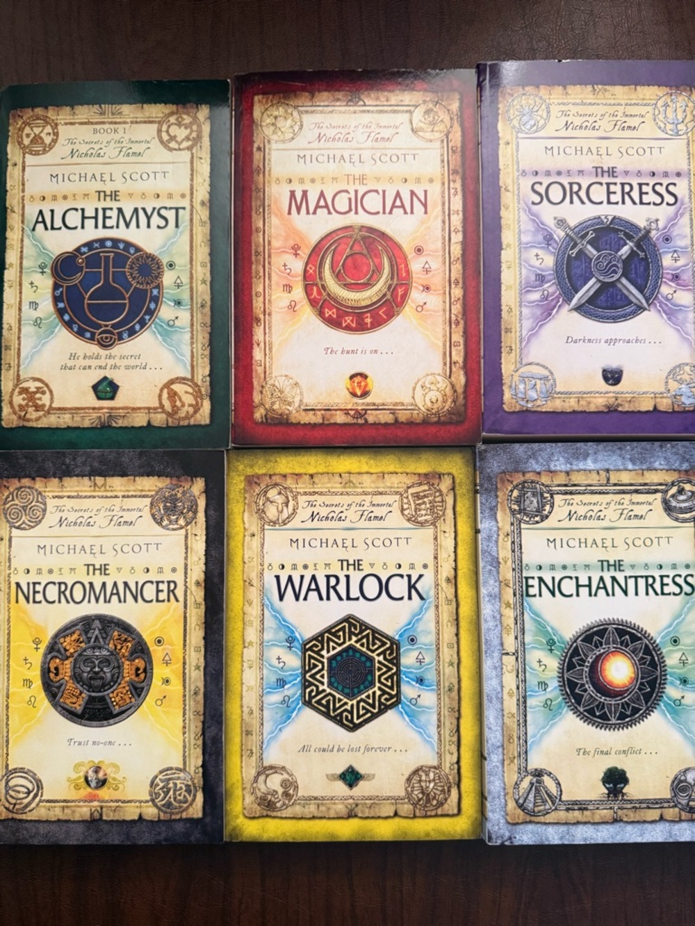 “The Secrets of the Immortal Nicholas Flamel” Six book set, by Michael Scott